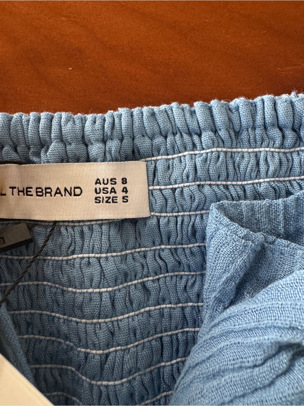 Faithfull the Brand Verona Textured Light Blue Knot-Front Maxi Dress NWT - Picture 7 of 7